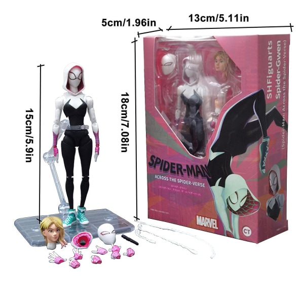 Shf Spider-man Across The Spider-vers Spider-gwen Gwen Stacy Actionfigur Ny[HK] 1610 L