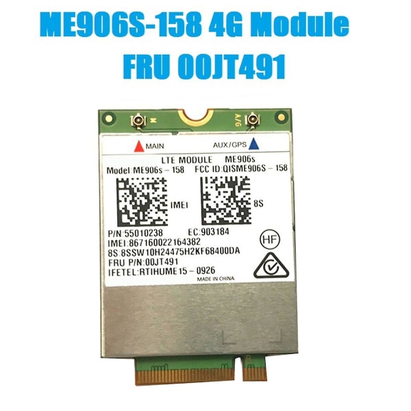Me906s Wifi-kort Me906s-158 00jt491 Lte 4g-kort for L460 T460p T560 X260 P50s L560 X1 Yoga X1 Carbo([HK])