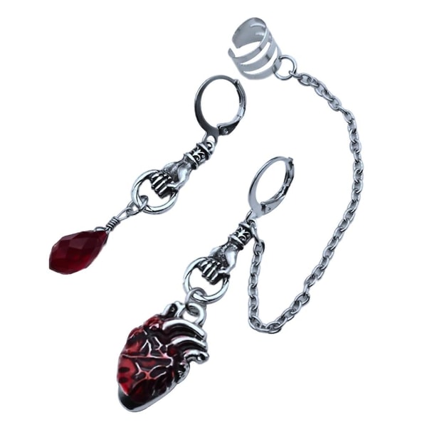 Unika Heart Drop Dingle Örhängen Långa örhängen Smycken Örhängen Present för kvinnor