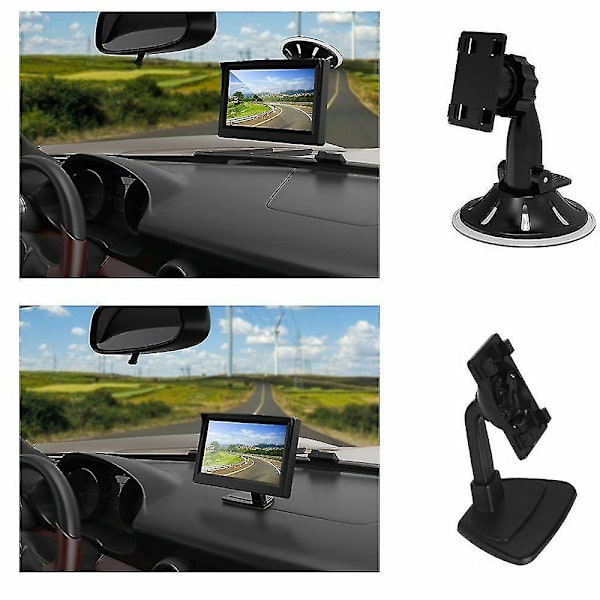 5 Tums 800x480 TFT LCD HD-skärm med Dubbel Monteringsfäste för Bil Backkamera/Backspegel [xh][HK] black