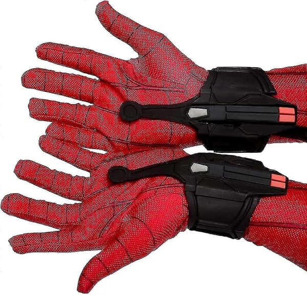 Spider-man Cosplay Launcher - Spiderhandskar Barn Web Shooter Superhjälteleksaker (med handskar)_Specialpresent[HK]