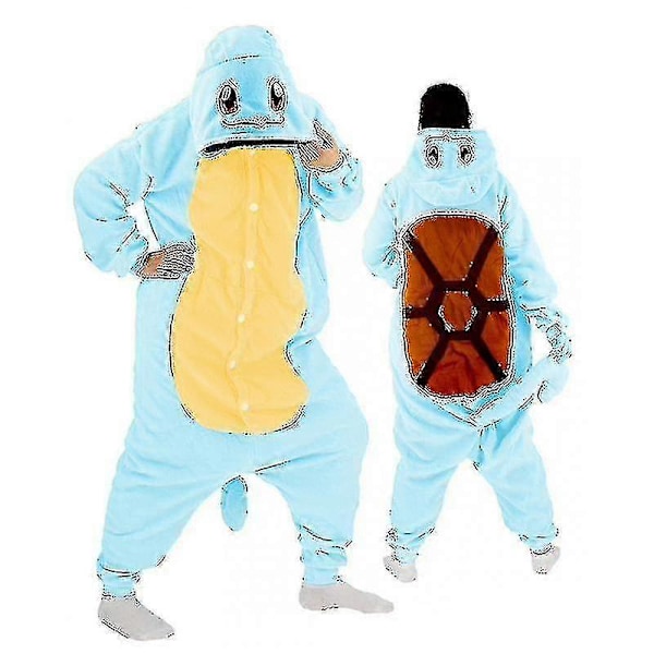 Squirtle-asu kokovartalopajamas Halloween joulu yksiosainen Kigurumi miehille naisille[HK] L