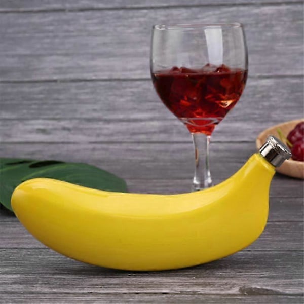 2-pak Bar Drikke Tilbehør Værktøj 150 ml Banan 304 Rustfrit Stål Lommelærred Pot Hjem Køkken Bar Værktøj Lommelærred [HK]