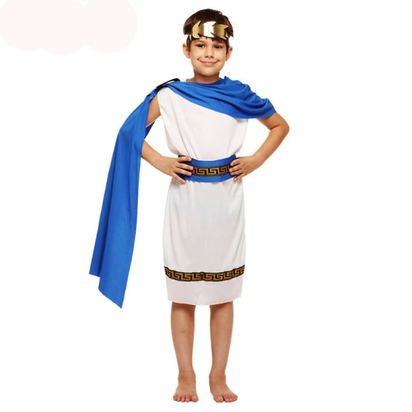 HK Carnival 2024 barn grekisk Toga set romersk grekisk gudinna kostymer Halloweenfest Purim Mardi Gras finklänning girls One Size