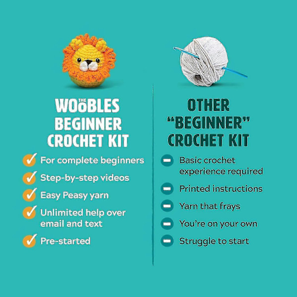 Virkningskit för Nybörjare DIY Virkad Gosedjur Kit Nybörjar Virkningskit pingvin/YY[HK]