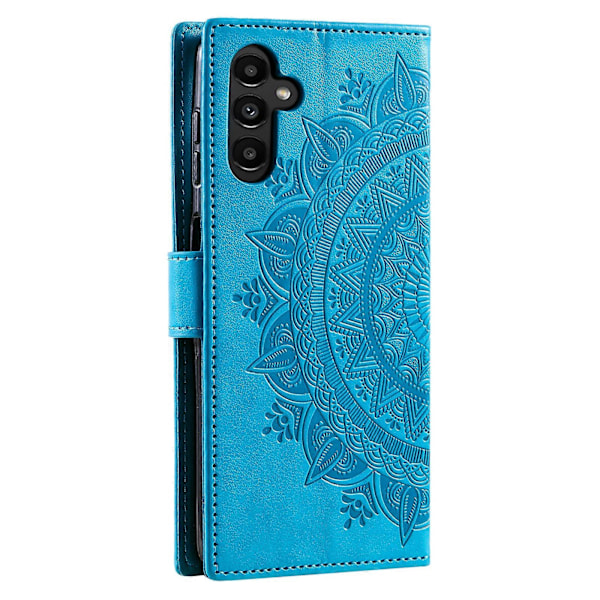 För Samsung Galaxy S25 Plus Skal Präglat Totem PU Läder Plånbok Ställ Telefonskydd [HK] Blue