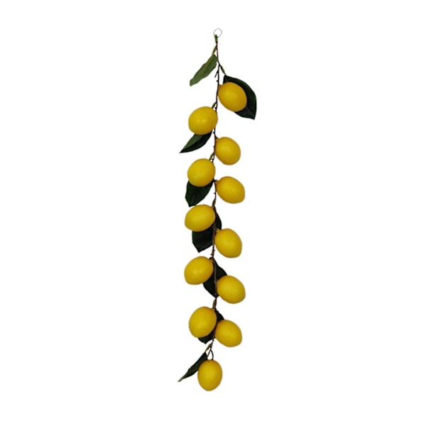 HK Kunstig Citrongarlande til Hjemmedekoration - Realistisk Frugtmodel Rattan Vine Yellow A1