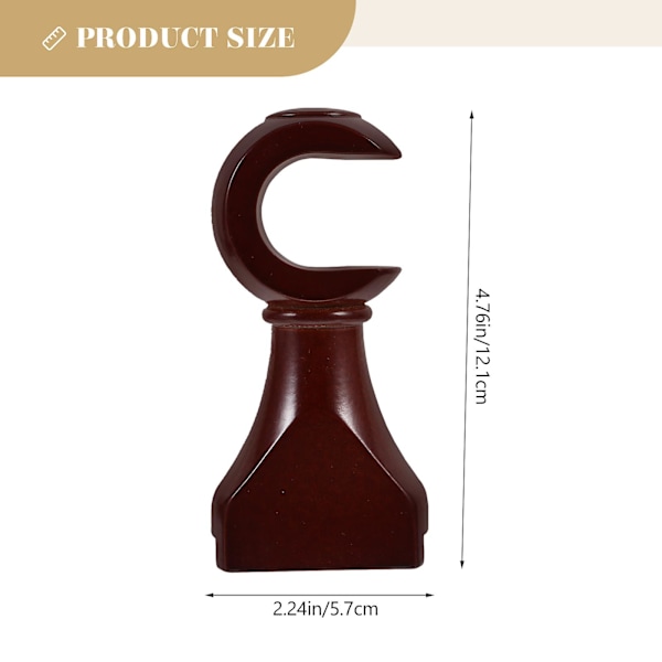 HK 2 st gardinstångsstöd i trä, gardinstångshållare, gardinstångshållare Brown 12.10X5.70X3.20CM