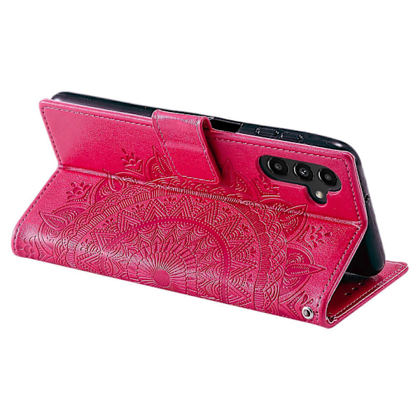 Plånboksfodral Mandala Blommönster PU Läder Telefonskal för Samsung Galaxy A35 5G [HK] Rose