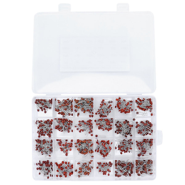 960 kpl Keraamisia kondensaattoreita rivissä DIY elektroniset komponentit 2PF-0.1UF 24 arvon valikoima [HK]