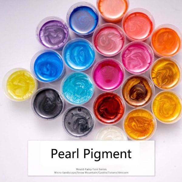 32 väriä Mica Resin Pigment Rainbow Pearl Powder Epoksi Mold Glitter Väriaine