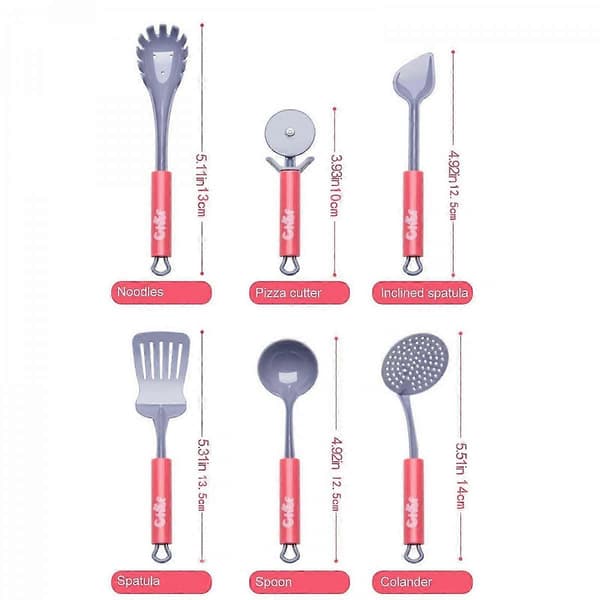 Leksaksköksaccessoarer Leksaksmat Flickpresenter Småbarn för barn Grytor och pannor[HK] Red 20Pcs kitchenware