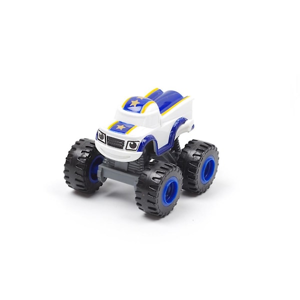 1 st Diecast Blaze Monster Machines Friktionsracer Bilfordon Leksak Barn Present[HK] White