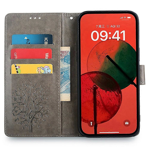 TCL 505 -kotelon lompakkoteline nahkainen kukka puhelinkuori tukkumyyjä [HK] Style C Multicolor