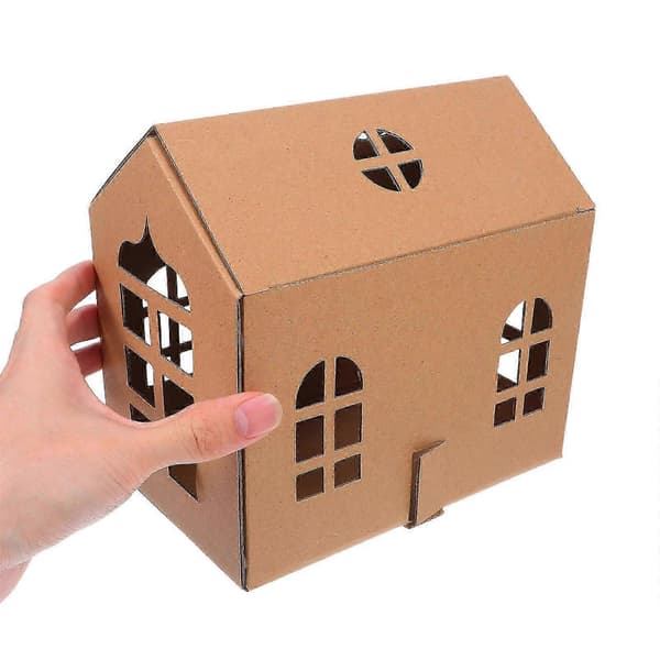 Børns Pap Hus DIY Sæt til Sjov Læring 3 stk Sæt [HK]