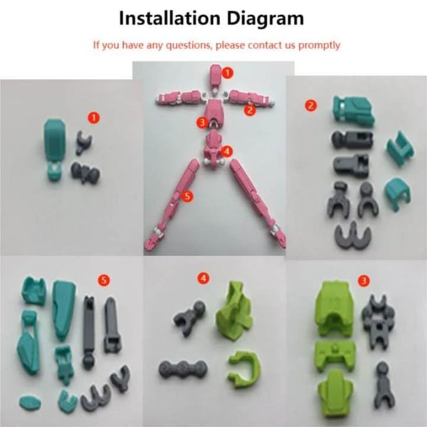 T13 Action Figure,Titan 13 Action Figure,Robot Action Figure,3D Printed Action,50% erbjudande[HK] grey