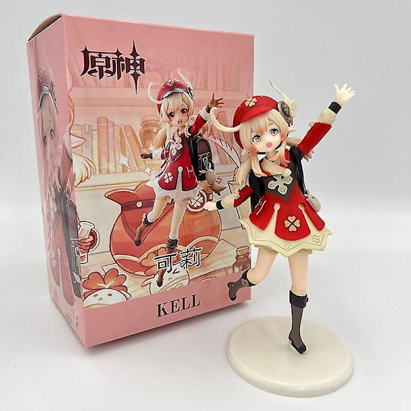 17cm Genshin Impact Klee Hibana Knight Anime Figur Ganyu/keqing/paimon Action Figur Yae Miko/hu Tao Figurine Modell Dockor Leksaker[HK] 16cm With Retail Box