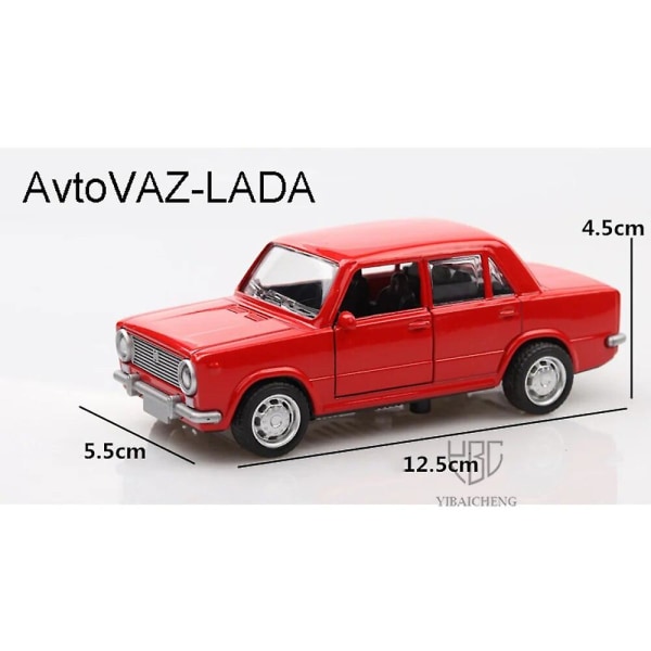 1:36 Rusland Avtovaz Lada Legetøjsbil Modeller Metal Diecast Legering Træk Tilbage Rova Klassisk Bil 13cm Med 2 Døre Dreng Børn Fødselsdagsgaver[HK] Yellow No Box