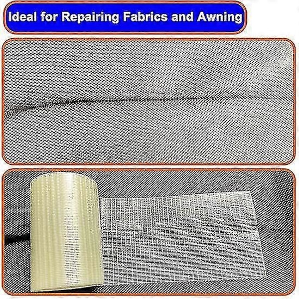 Vattentät RV Markis Reparationstejp Stark Vidhäftning Tält Reparationstejp Transparent Båtöverdrag Reparationslapp Kit[HK] 20M