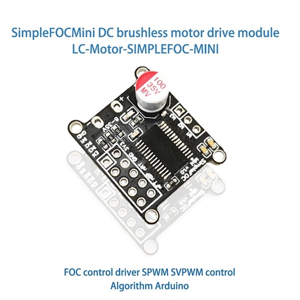 Simplefocmini Børsteløs DC-motordriverkort Foc-kontrolldriver Svpwm-kontrollalgoritmedriver Boa([HK])