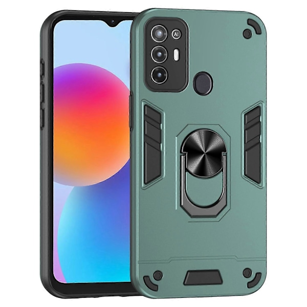 ZTE Blade A52 -kotelo PC+TPU panssaripuhelinkuori autotelineellä ja jalustalla [HK] Style C Multicolor
