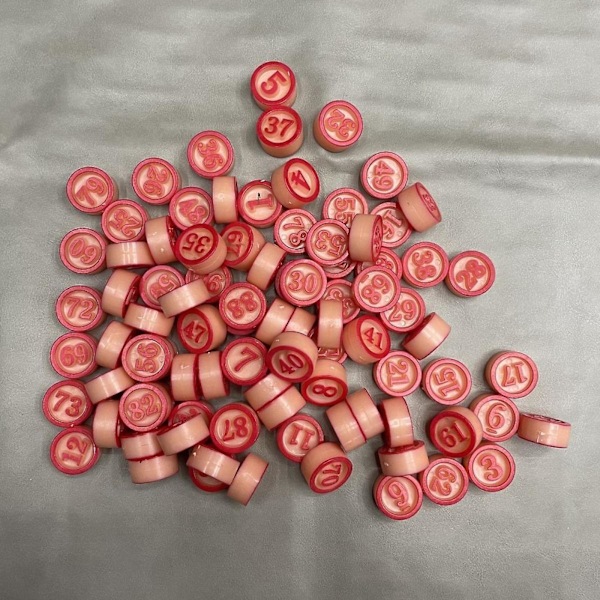 90 Stykker Bingo Spillebrikker Vintage Bingo Chips til Fester Familier Festivaler[HK] diameter 1.8cm multi