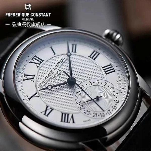 \"FREDERIQUE CONSTANT Quartz Business Two Pin Half Time Herreklokke Business Herreklokker orologio da uomo couple23\"[HK] WHITE