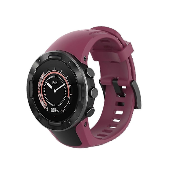 Pehmeä silikoni kellon ranneke Suunto 5 22.5mm[HK] Other Phone Models Wine red