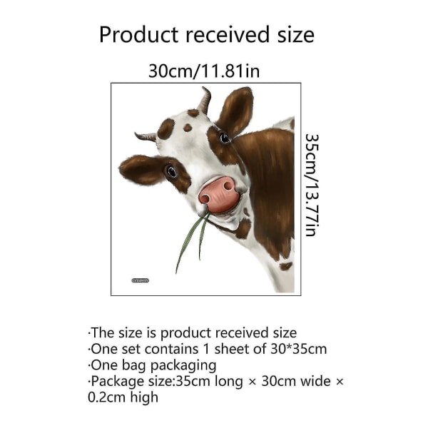 Pvc Cow Window Decal Veggklistremerker Wind Decal Dekorative Decal[HkkK]