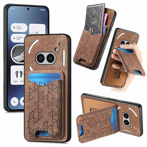 Nothing Phone (2a) -kotelo, painettu kuvio, korttipidike, jalusta, nahkainen takakansi [HK] Style F Multicolor
