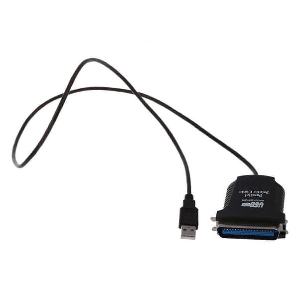Dobbel USB til 36-pin parallell skriverkabeladapter[HK] Black