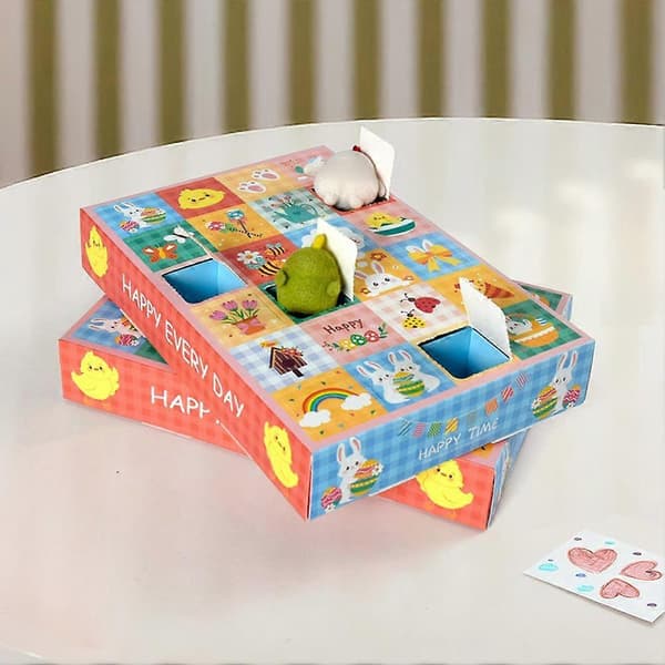 Påsköverraskning Blind Box 24 Fack Nedräkningskalender för Barn Tom Låda