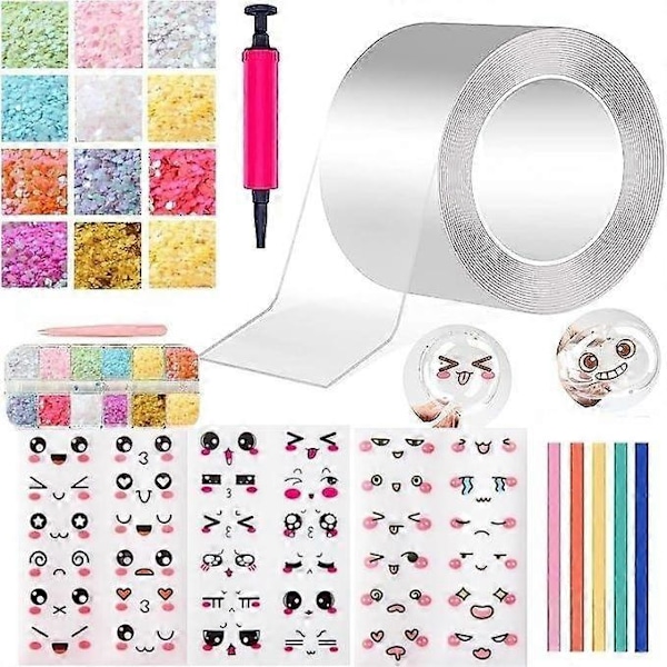Den perfekta julklappen  Uppgradera Nano Tape Bubble Kit, dubbelsidig tejp plastbubbla, elastisk tejp ny