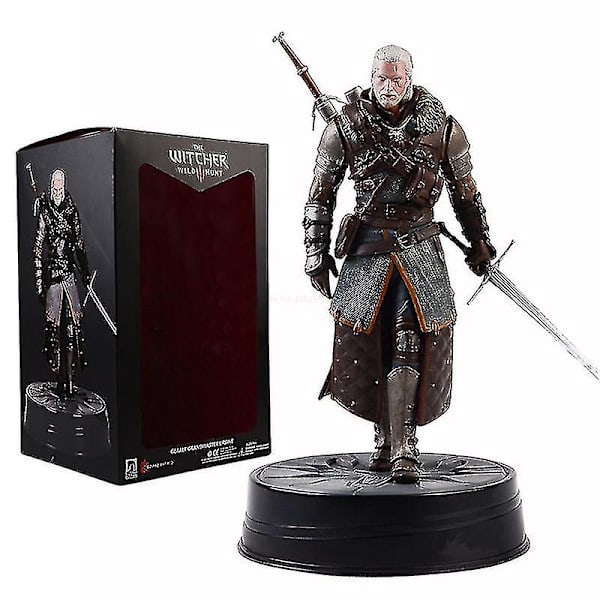 The Witcher 3: Wild Hunt Geralt Of Rivia Actionfigur Legetøj Spil Figur 24cm Pvc Samling Model Ornament Gave Til Børn[HK] figure (with box)