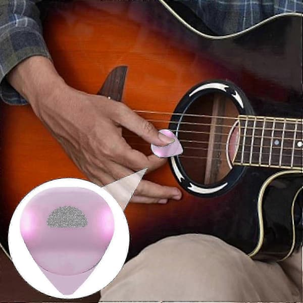 LED Lysande Gitarrplektrum, Lysande Gitarrplektrum, Hållbara Gitarrtillbehör För Musikälskare, Gitarrnybörjare[HK] Pink