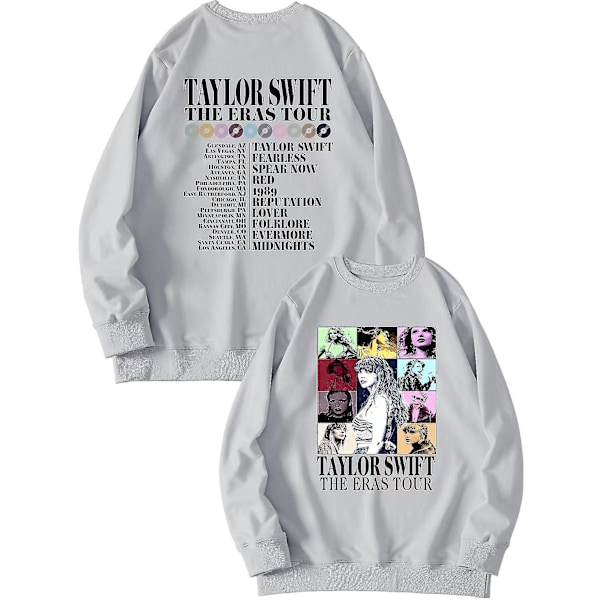 Taylor Swift -fanit 1989 Casual Taylor Swift Crew Neck -collegepaita-harmaa[HK] M