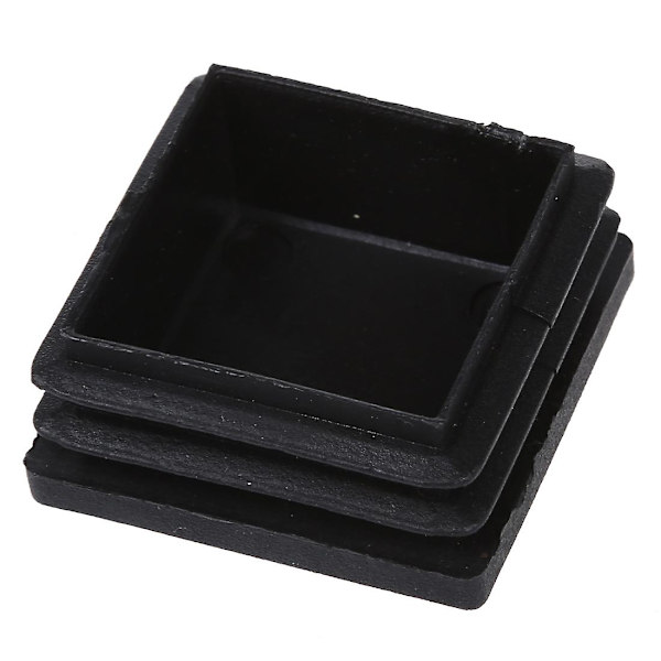 40mm x 40mm Plast Firkantede Rørindsatser Endebeslag Sort 10 stk[HkkK] black