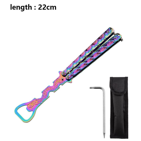 HK  sysy Game Chain Butterfly Training Multifunksjonell Folding Chain Flaskeåpner Øvelse Kaste anc
