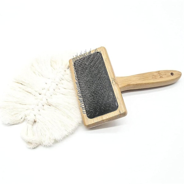 Macrame-borste för vävning, kamverktyg för macrame-fransar, sticktillbehör, DIY-flätad [HkkK]