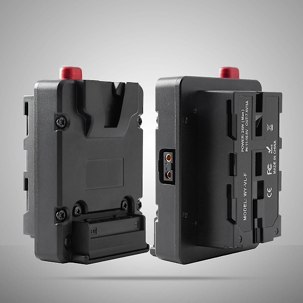 Strømadapter Monteringsplade til Mini Nano V/V Mount Batteri til NP-F NP-F960 NP-F970, D-Tap til Kamera/[HK] Black