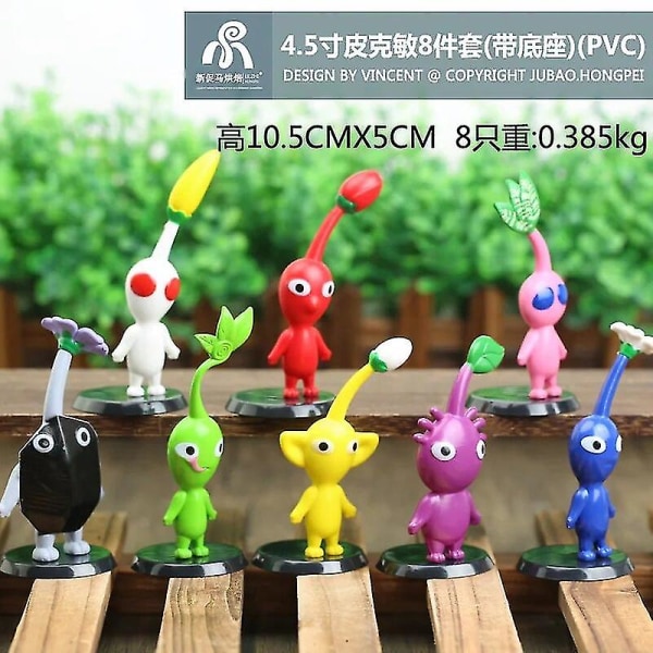 8 stk./sæt Pikmin Actionfigur Legetøj Pvc Model Rock Pikmins Oatchi Dukker Til Børn Gave[HK] WHITE