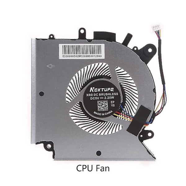 Ny kylfläkt för bärbar dator för Msi Katana Gf66 Gf76 11sc 11uc 11ud 11ue Notebook Radiator Dc 5v 1.0a 4-pin 4-wires Laptop-yezi[HK] size CPU
