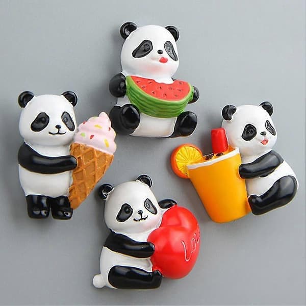 Panda Magnetisk Kylskåpsmagnet Söt Panda Kylskåpsmagnet Lättanvänd Magnetdekal Hög Kvalitet[HK] B