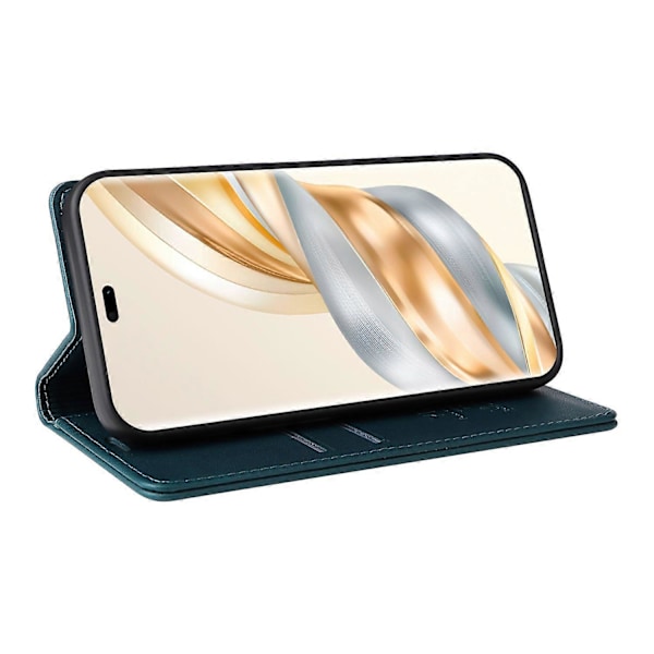 Honor Magic7 Lite 5G/ X9c 5G Lompakkokotelo Korttipaikalla Jalustalla Nahkainen Puhelinkotelo [HK] Green