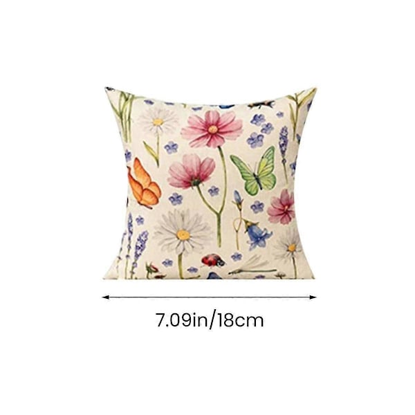 Utekuddöverdrag 45x45 cm Set med 4 Vattentäta Utekuddöverdrag för Utemöbler Trädgård [HK]