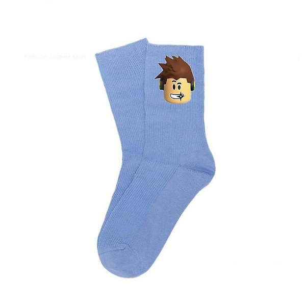 Roblox Sokker Spill Anime Figur Menn Kvinner Høst Vinter Candy Farge Medium Tube Casual Sports Strømper Baby Gutter Jenter Gaver [HK] L