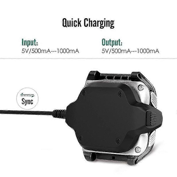 USB-lader Ladekabel for Forerunner 920XT Multisport GPS-klokke[HK] black