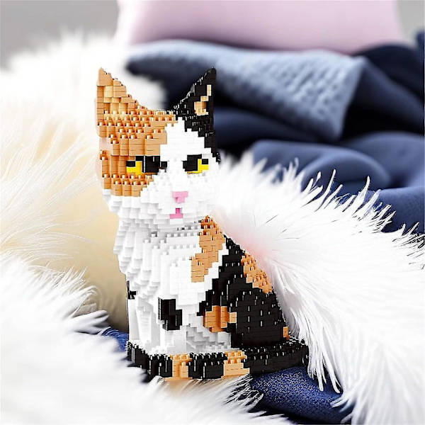 Mini Byggeklodser Dyresæt, Diy Mikro 3d Byggelegetøjs Klodser, 1300 Stykker (kat)[HK]