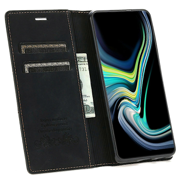 Samsung Galaxy A26 5G Lompakkokotelo Magneettisella Sulkimella Nahkainen Puhelinkotelo -[HK] Multicolor Black