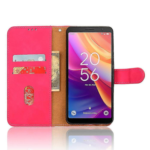 TCL 501 Nahkakotelo Lompakko Ihoa myötäilevä Puhelinkuori [HK] Rose